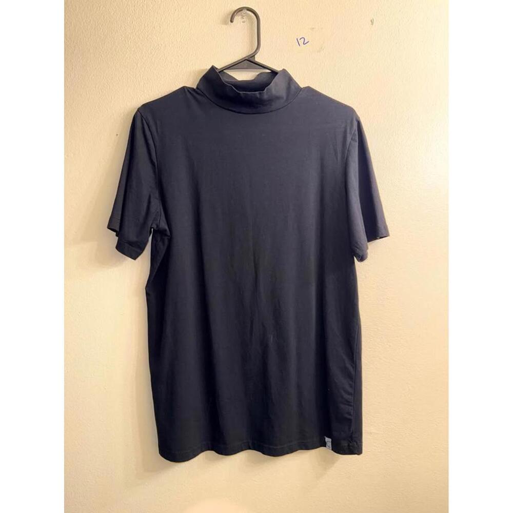 SUSLO COUTURE Black Mock Neck Shirt XL